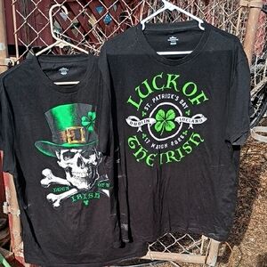 Black St. Patrick's Day Graphic T-Shirt Set